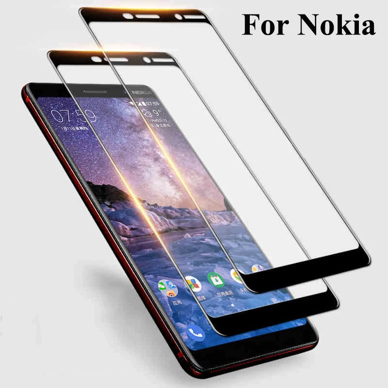 2 шт./лот полное Защитное стекло для Nokia 8 6 5 1 плюс X5 2018 Nokia5 Nokia6 Закаленное Защитная