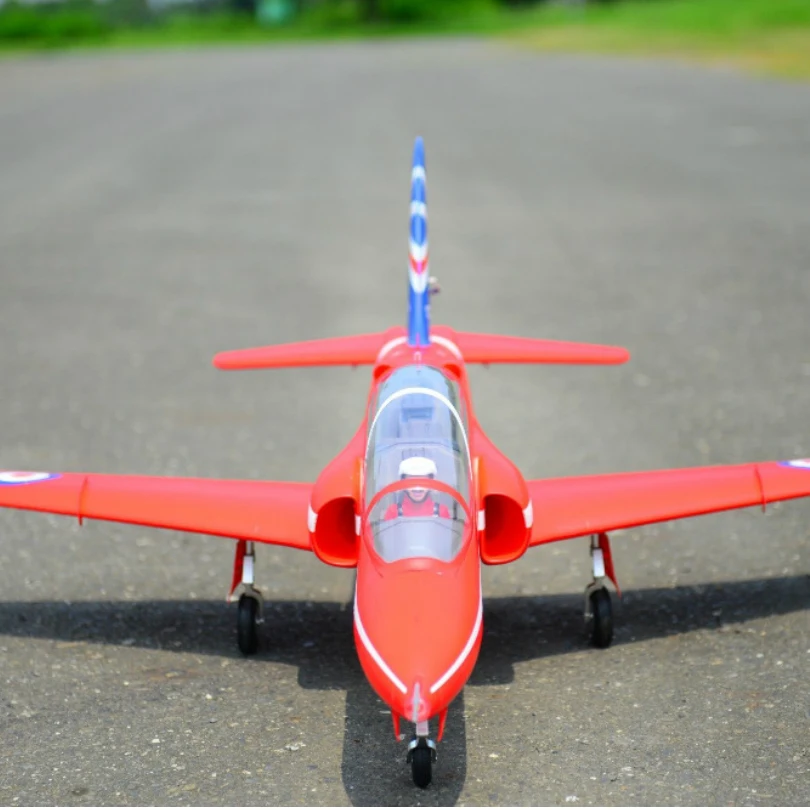 Радиоуправляемый самолет FMS 80 мм Ducted Fan EDF Jet Hawk Red Arrow 6CH с закрывающимися клапанами