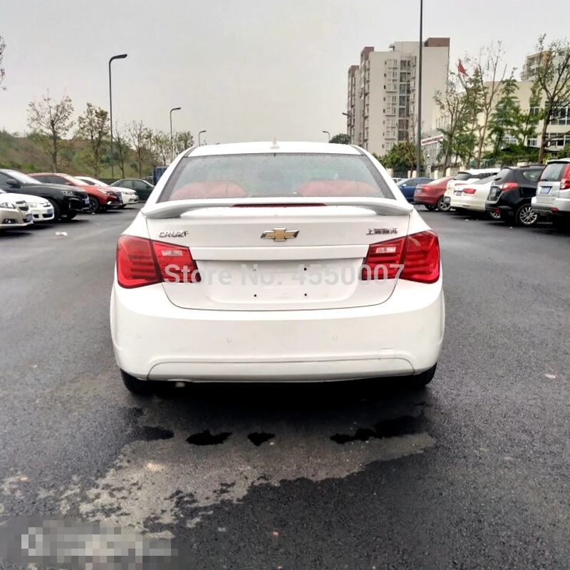 Для Chevrolet Cruze 2010 2011 2012 2013 ABS пластик грунтовка цвет задний спойлер Внешний Хвост Багажник крыло украшение