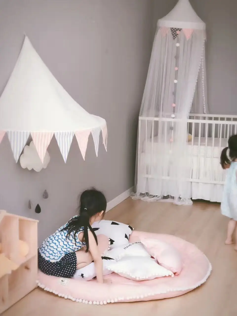 Хлопковый тент Tipi для детей, навес для кровати, занавеска Decoracion Bebe, москитная сетка, Teepees для детей, игровой домик, Игровая палатка