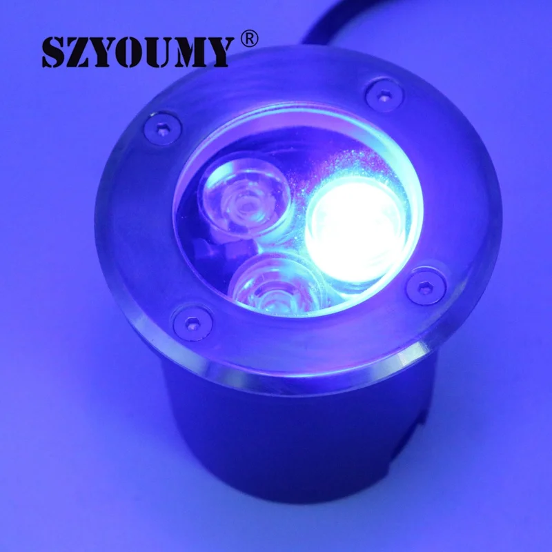 SZYOUMY LED 3 Вт RGB подземный свет может управляться 24 клавишами контроллера