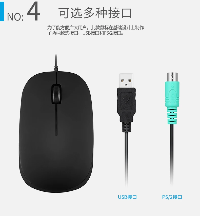 Оригинальная немецкая мышь Perixx PERIMICE-201 II USB/PS/2 интерфейс 1000 точек/дюйм оптическая мышь