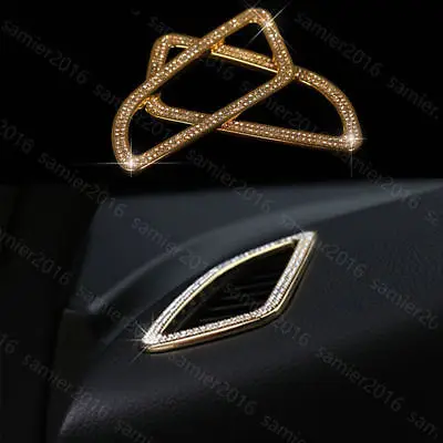 

2pcs Gold Diamond Style Upper Air Vent Trim Cover For Benz GLC Class X205 16-17