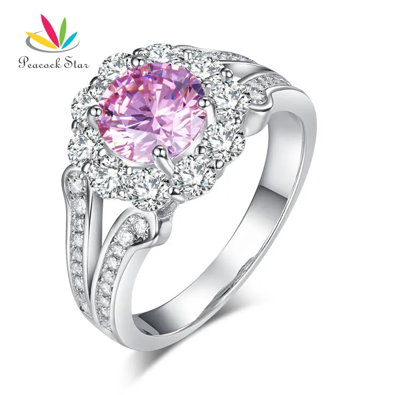 925 пробы Серебряное свадебное кольцо в винтажном стиле с павлиньими