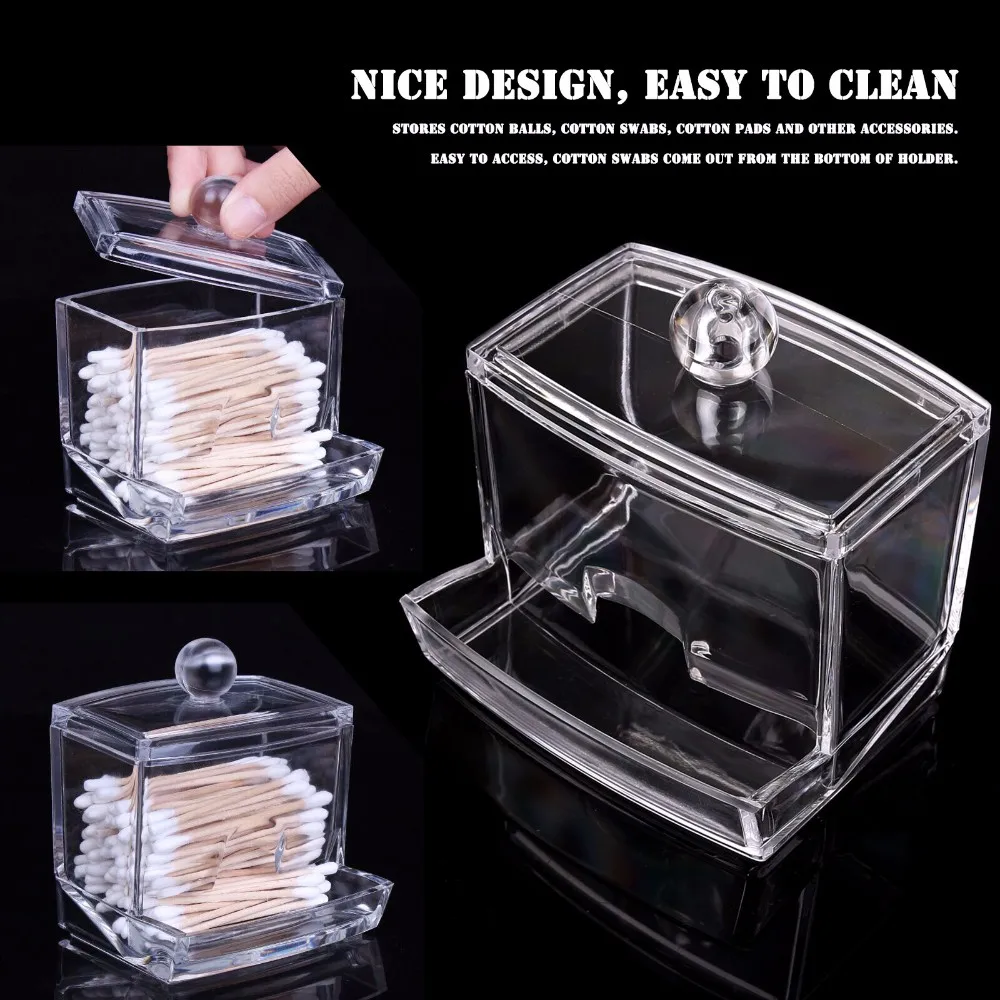 Новый креативный органайзер для макияжа прозрачная акриловая косметичка ватный