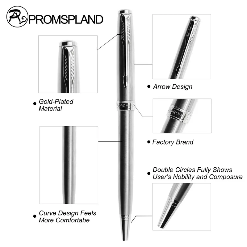 PROMSPLAND Роскошная шариковая ручка 10 цветов Canetas S04 материал Escolar Sonnet брендовые ручки