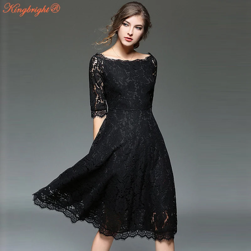 Черный хаки Цвет 2017 новая мода женская летняя обувь платье с рукавом 3/4