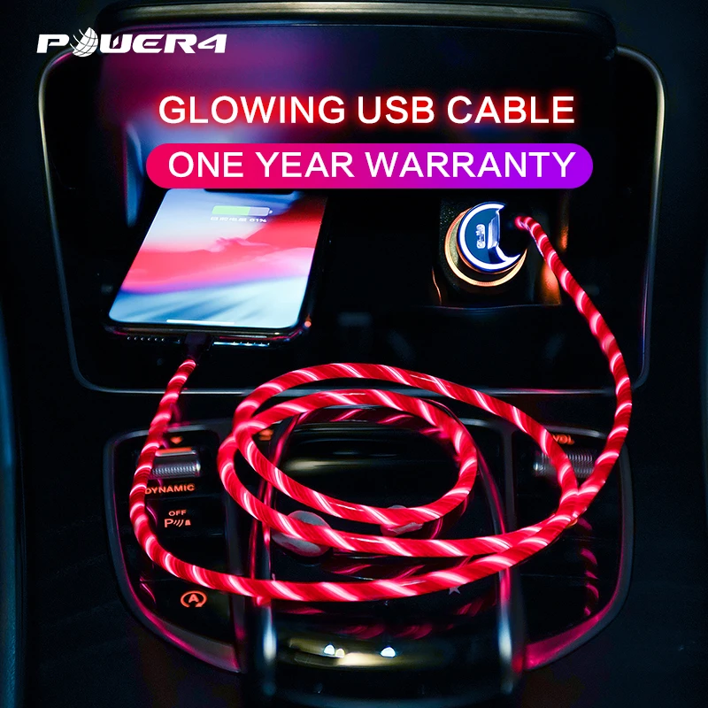 Power4 течет светильник USB Тип Кабеля C Micro Зарядка через usb кабель для ning iPhone Apple huawei