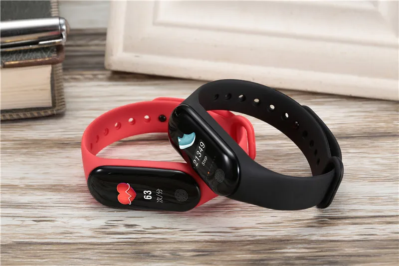 Умный Браслет M3PLUS IP67 водонепроницаемый смарт трекер сердечного ритма цветной