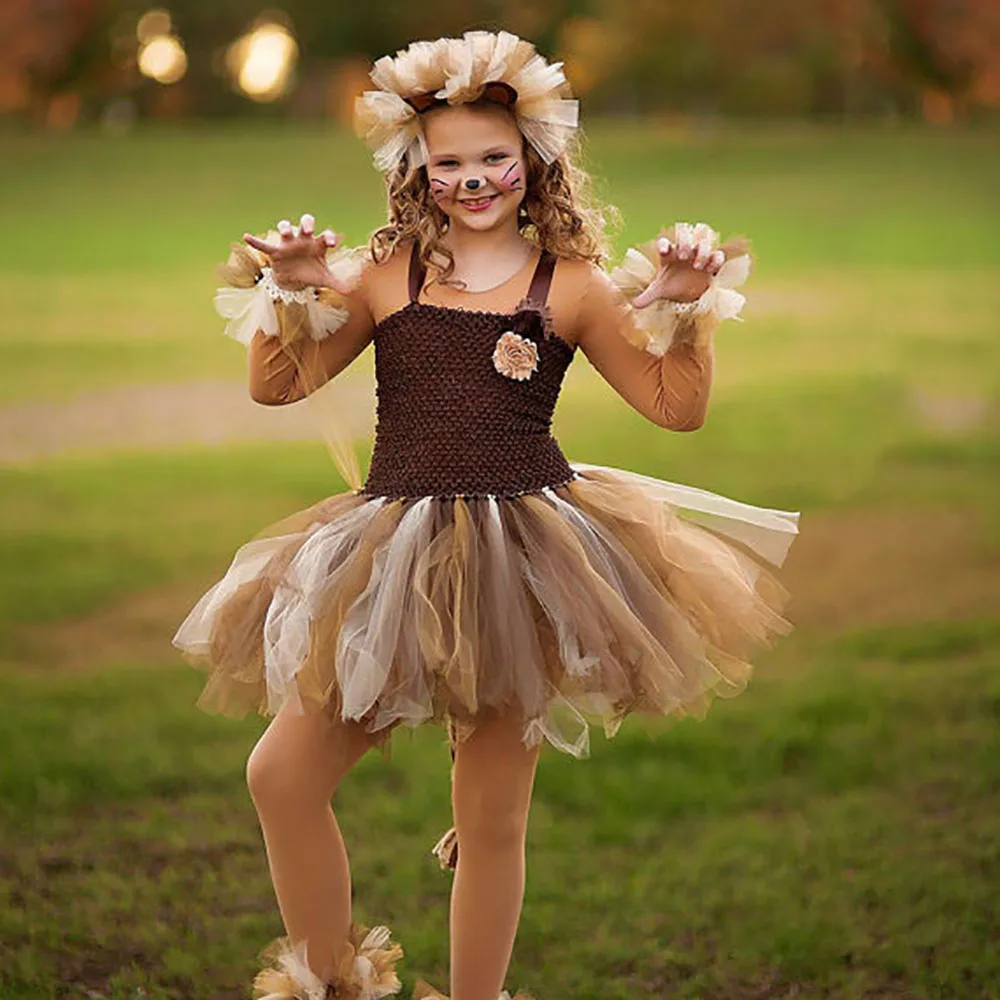 Платье пачка для девочек с изображением Льва|Костюмы девочек| |