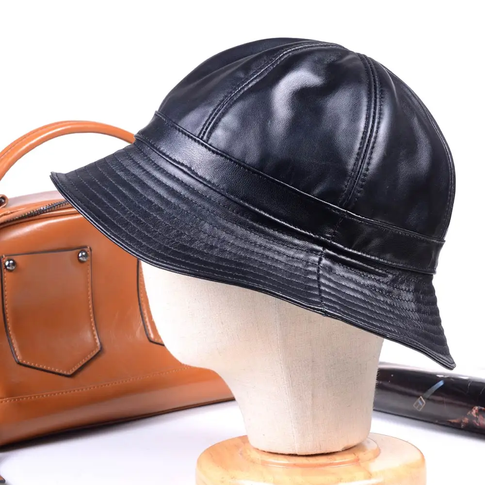 Новый Для женщин мужчин из натуральной кожи Sunbonnet фетровых Рыбалка шляпа ведро