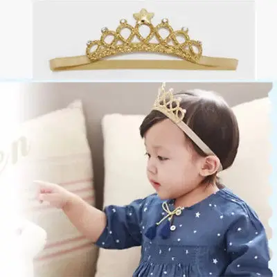 Silver Gold Toddler Infant Baby Boy Girl Headband Birthday Crown Tiara Hair Band Accessory Headwear | Детская одежда и обувь