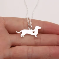 dainty dachshund necklace doxie sausage dog memorial gift puppy doggy pet necklaces pendants delicate women animal charm