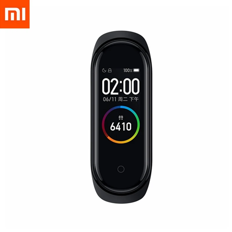 Оригинал новинка 2019 Xiaomi Mi Band 4 смарт браслет Miband пульсометр фитнес 135 мАч цветной