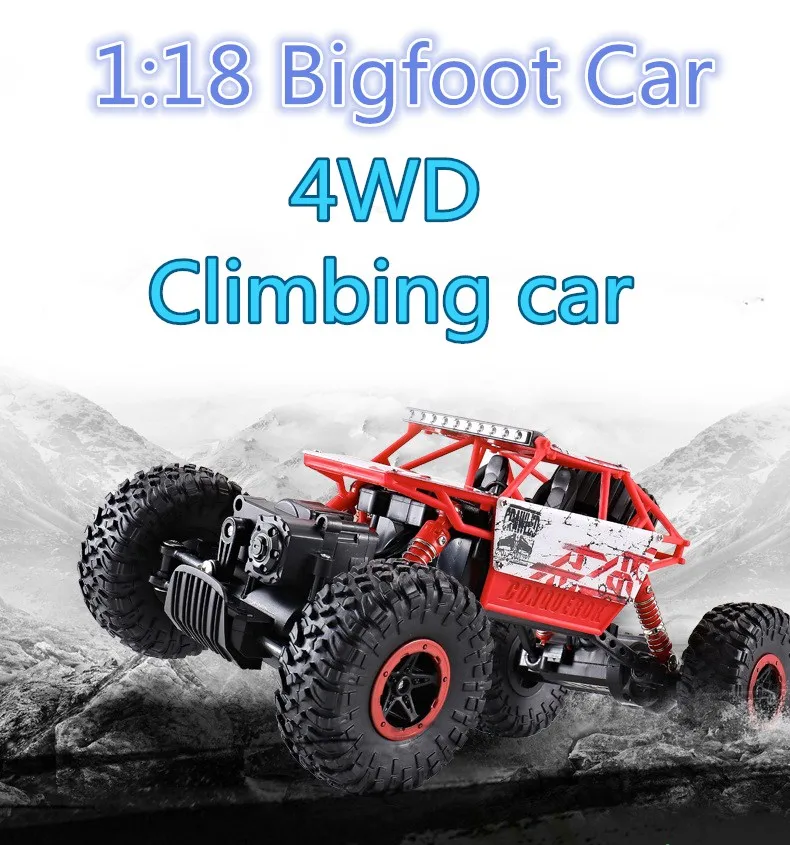 Радиоуправляемый автомобиль Bigfoot 4WD масштаб 1:18 2 4 ГГц для скалолазания ралли 4x4