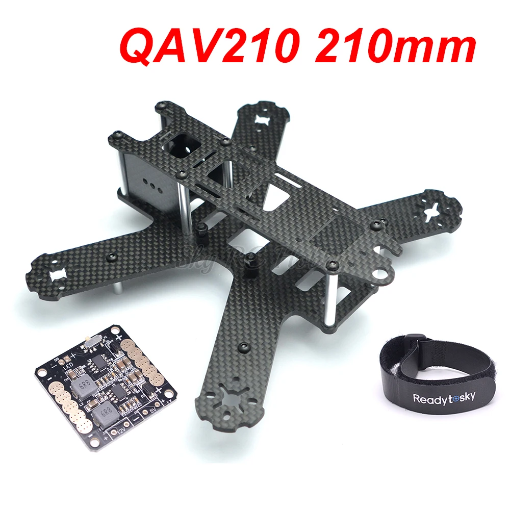 QAV210 210 мм полностью углеродное волокно и PDB плата W/ BEC 5 в 12 для lisam-LS-210 | Игрушки