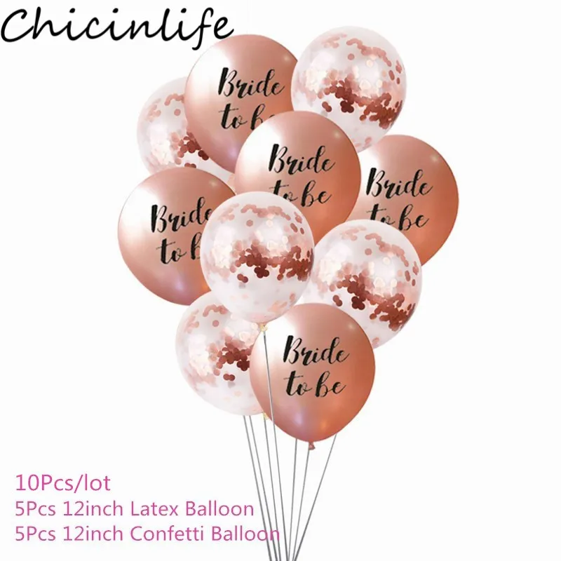 10Pcs Chicinlife 10 дюймов 10 шт., латексные шары для невесты, девичника, вечерние, свадебные украшения - Цвет: 10Pcs