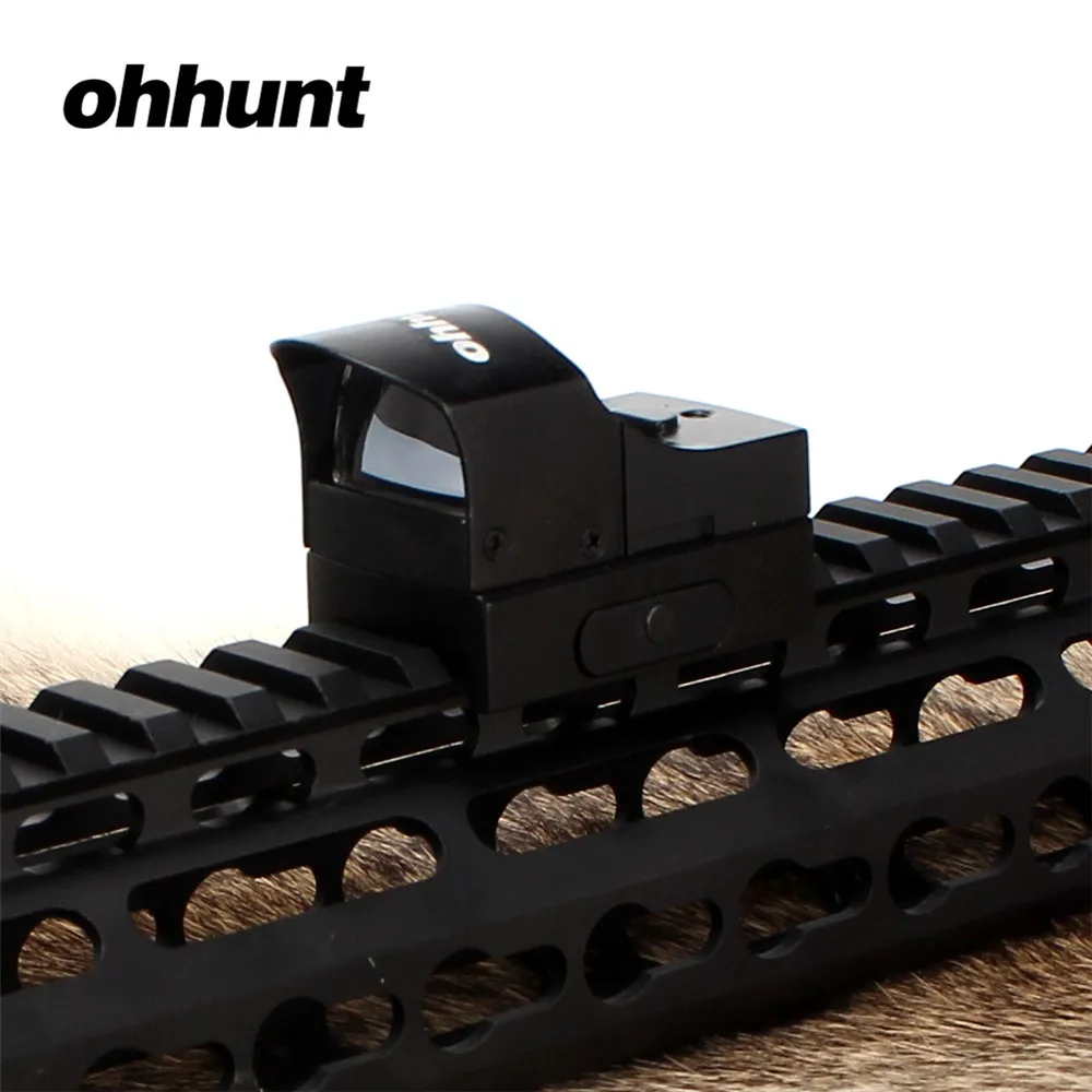 Ohhunt тактический, компактный Красный Зеленый точечный прицел Parallax Free Mini Micro Reflex голографический охотничий Оптика прицел для ружья с красной точкой
