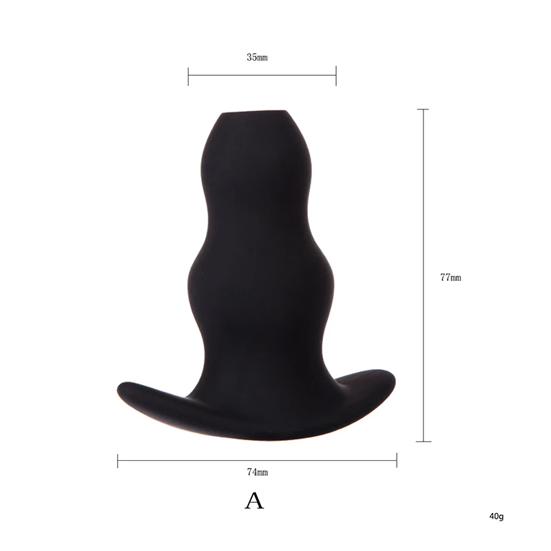 Силиконовая пустотелая Анальная пробка Анальный сексуальный туннель клизма