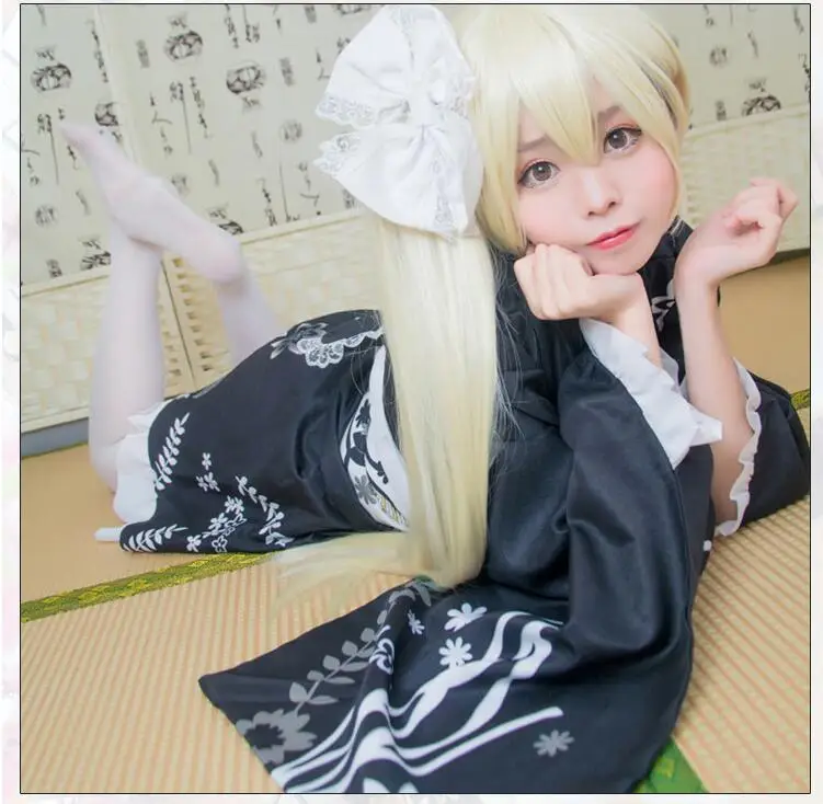 Японский костюм Yosuga no Sora маскарадный Kasugano кимоно платья для девочек милое платье