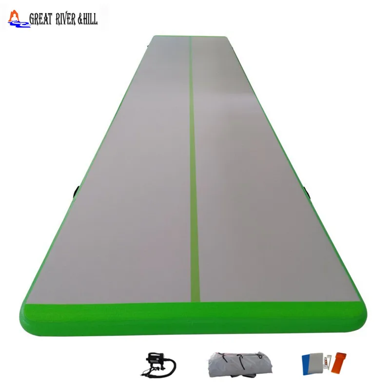 

hot sale Great river hill jumping mat inflatable air track 4m x 1.8m x 10cm