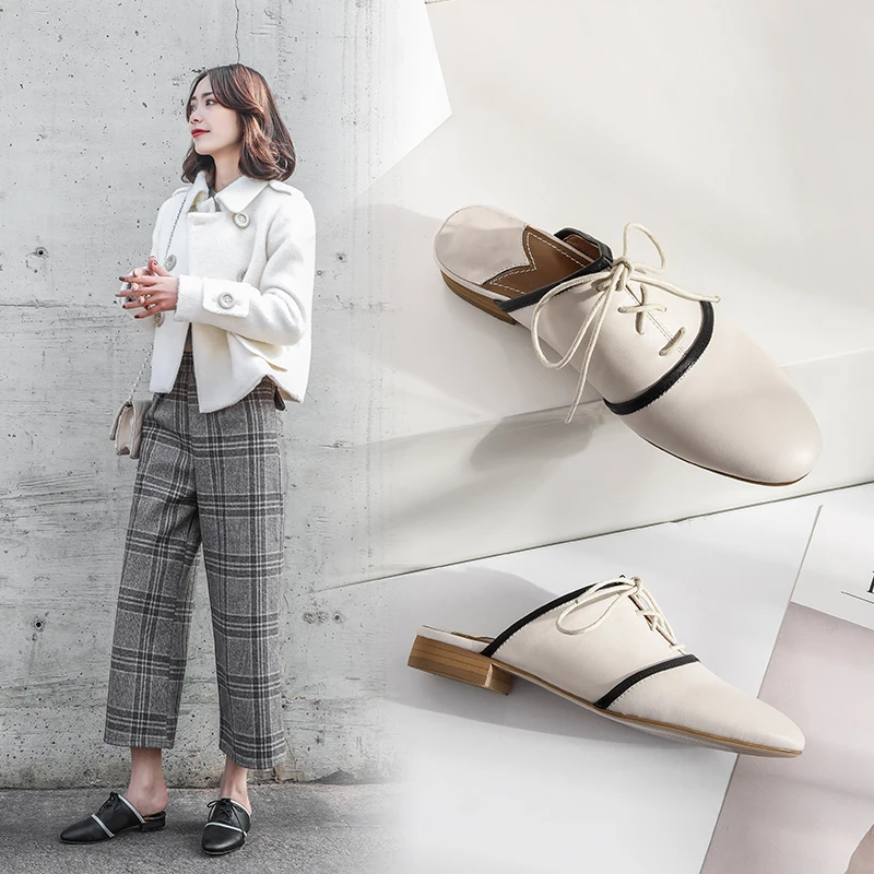 Luxury Fashion Women Mules Lady Slippers Black Satin Slip on Pointed Toe Pumps Outdoor Slipper Shoes Woman Slides | Обувь