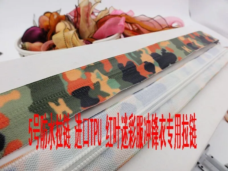 5 # рулонная камуфляжная Водонепроницаемая нейлоновая молния м/лот + прорезей из