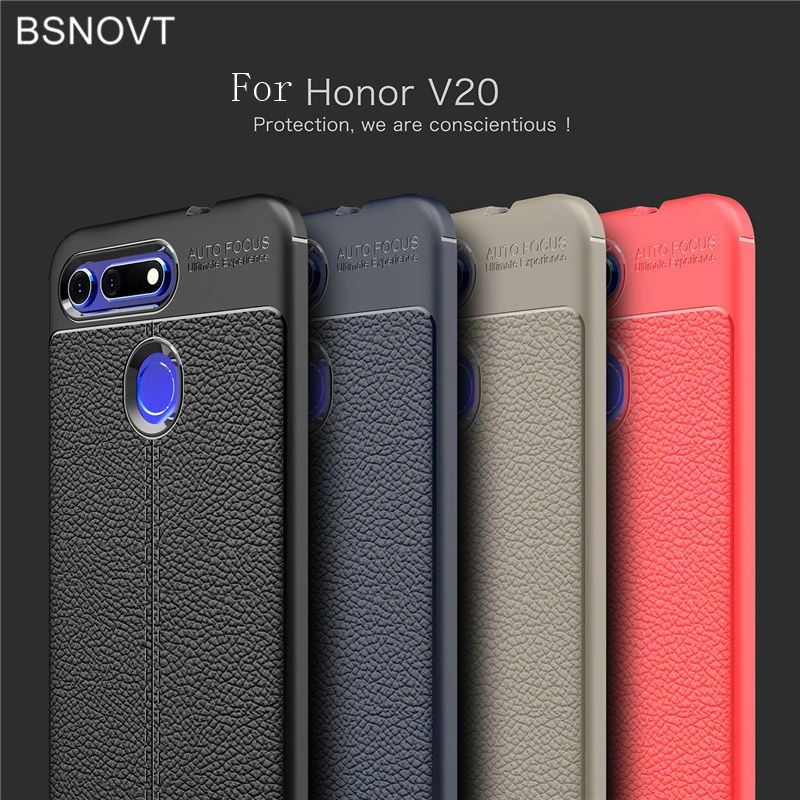 Для Huawei Honor V20 чехол из мягкого силикона PU Кожаный противоударный для View 20