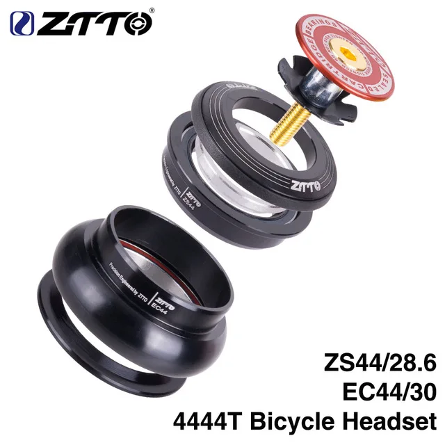 red Новинка 4444t MTB велосипед дорожный велосипед гарнитура 44 мм ZS44 CNC 1 1/"-1 1/2" 1,5 коническая труба вилка внутренняя резьба EC44 гарнитура дешево - Цвет: red