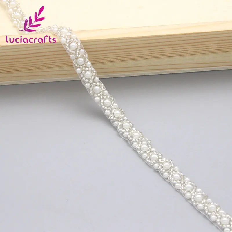 Color 4 Lucia crafts 1 ярд/лот 10 мм ногтей бисером кружева лента ткань лента для самостоятельного пошива одежды воротник рукав юбка кружева материалы N0303 - Цвет: Color 4