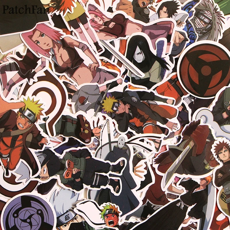 Patchfan 50 шт. Наруто ниндзя Хокаге ПВХ водонепроницаемые Мультяшные наклейки для скрапбукинга альбом скейтборд настенные наклейки для гитары A1426