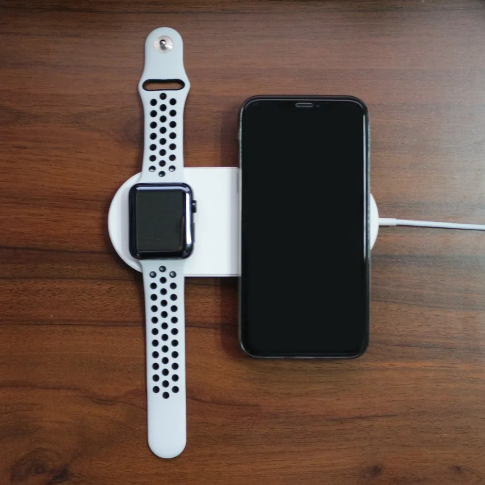 URVOI Mini AirPower для apple watch series 4 3 2 Беспроводное зарядное устройство для iphone XS MAX 8+ Поддержка 7,5 Вт Быстрая зарядка подставка ремонт