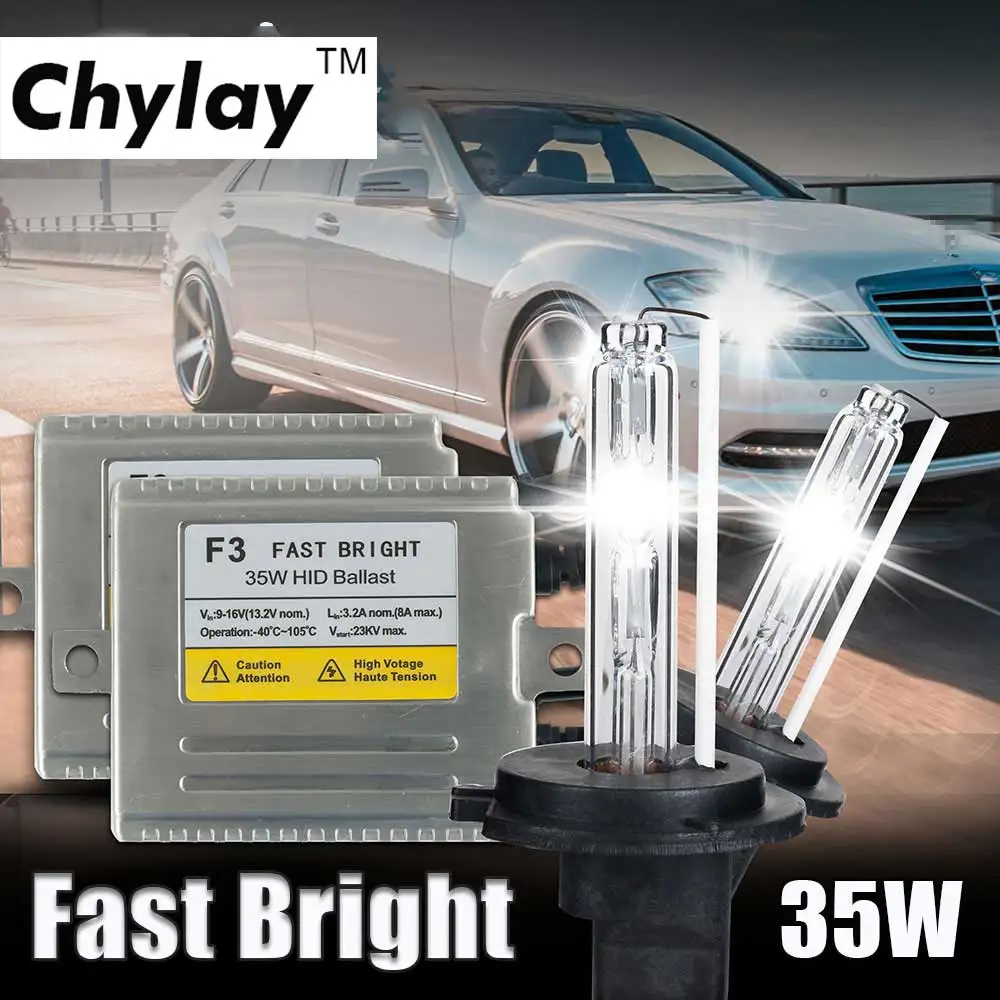 1 комплект AC 35W HID xenon kit h7 ксеноновая лампа H4 H1 H3 H11 9005 9006 D2S однолучевая F3 12V hid