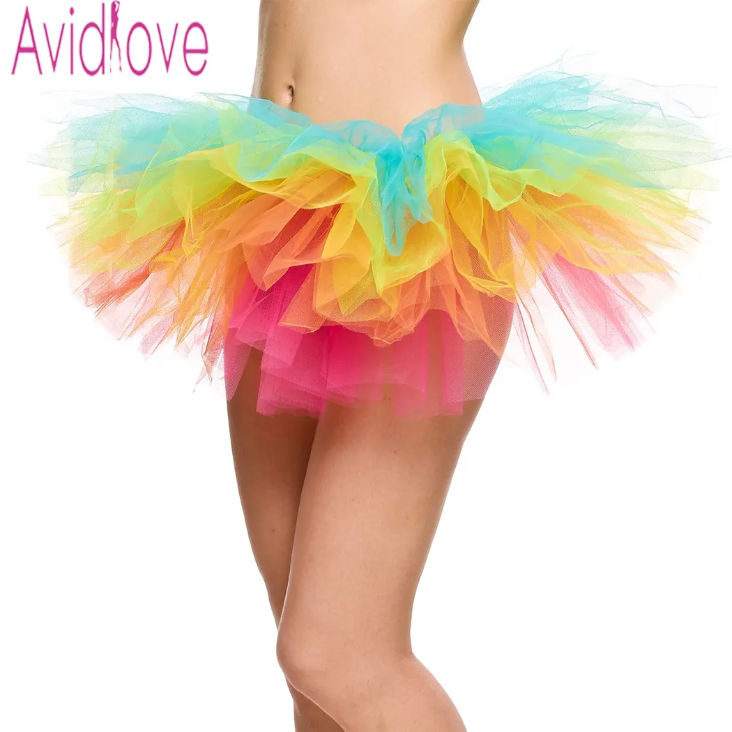 Avidlove/Модная женская разноцветная юбка пачка пикантная с эластичной резинкой на