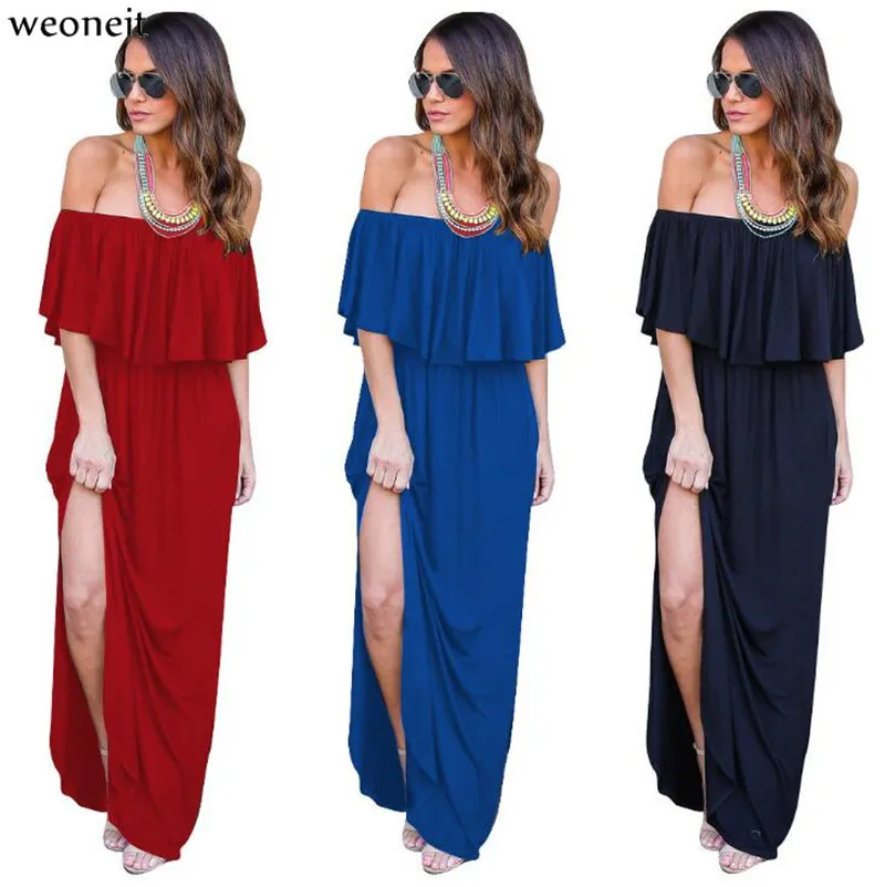 Женское платье с открытыми плечами Weoneit летнее для беременных 2019|Платья| |