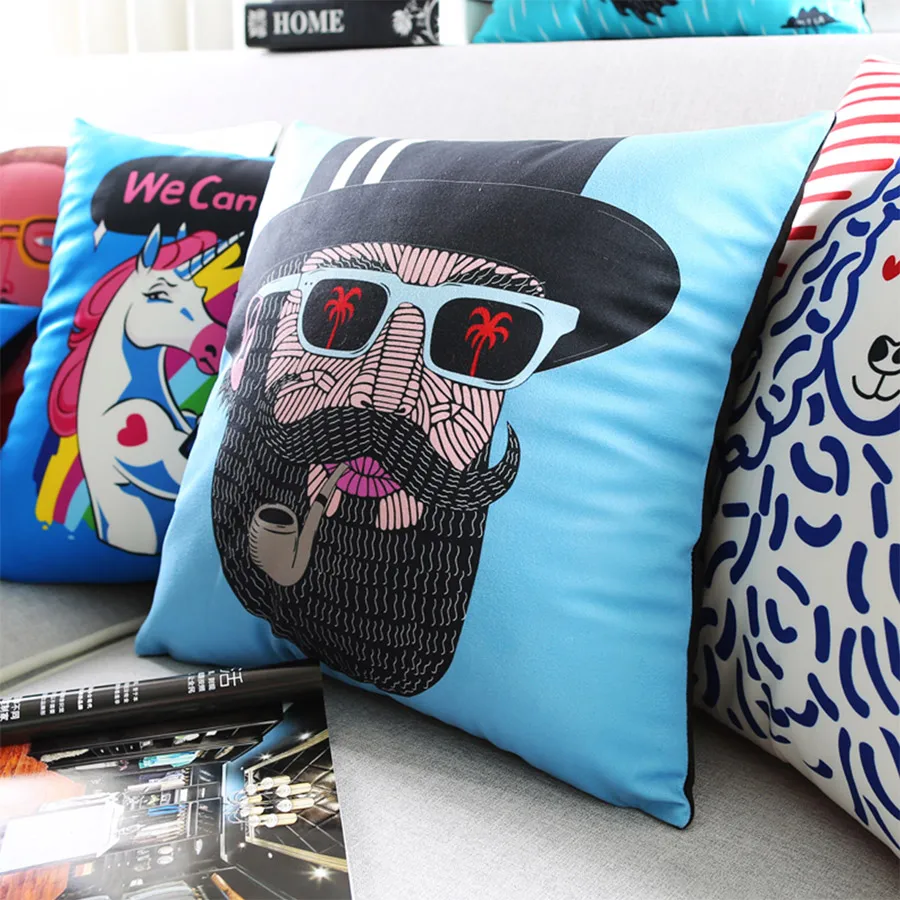 Бесплатная доставка! Красочная квадратная декоративная подушка/Чехол almofadas 45 53