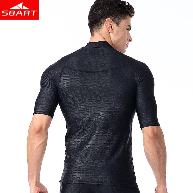 SBART Мужская рубашка с коротким рукавом Рашгард штаны для серфинга рашгарды УФ