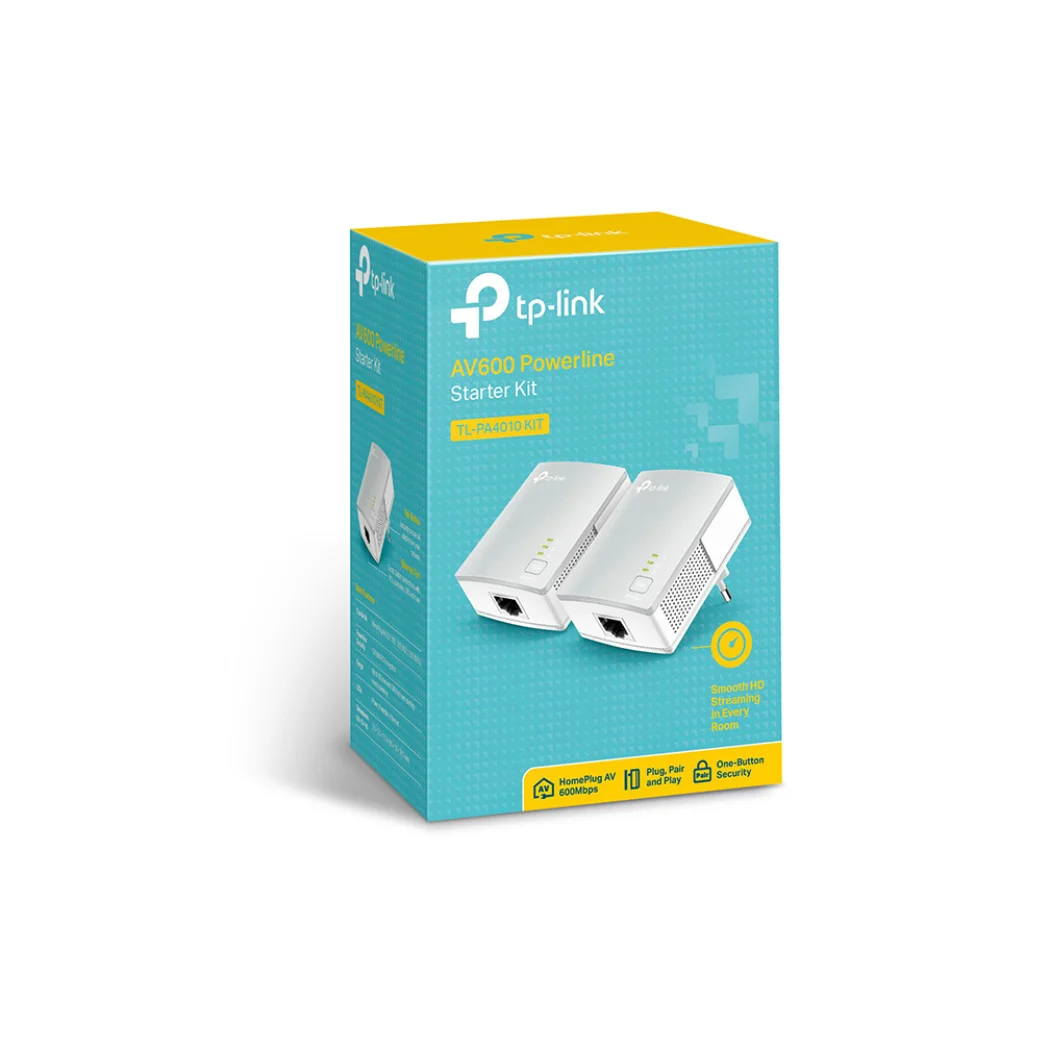 TP LINK TL PA4010KIT 600 Мбит/с IEEE 802 3 802.3u Fast Ethernet 10100 10BASE T 100BASE TX HomePlug AV|Сетевые адаптеры c