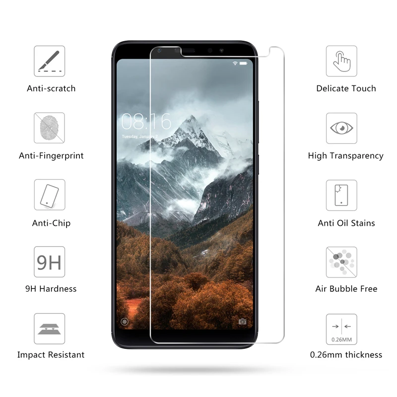100 шт. закаленное стекло Защита для экрана Xiaomi Redmi Note 9 Pro Max 9S 9A 9C 8 8A 8t 10X Премиум 2.5D 9H