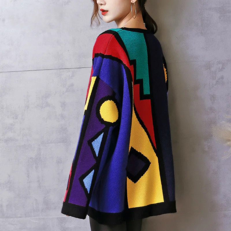 Женский трикотажный пуловер Max LuLu винтажный большого размера в Корейском стиле