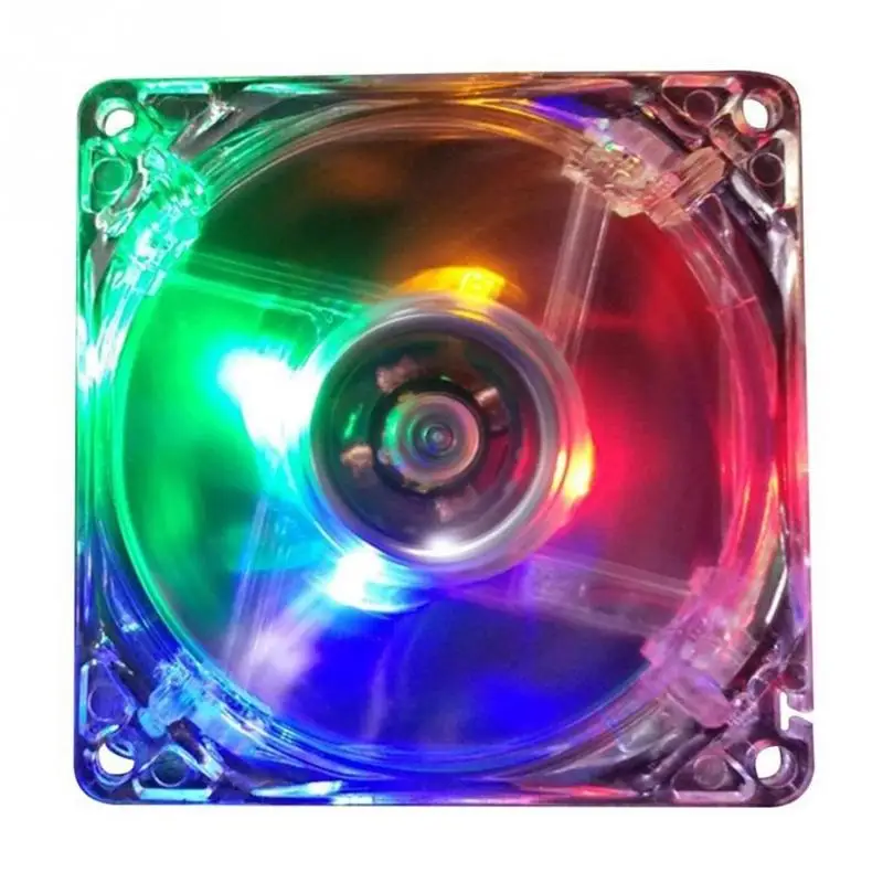 Новинка 2020 вентилятор охлаждения шасси 12 см с цветным светодиодным RGB подсветкой
