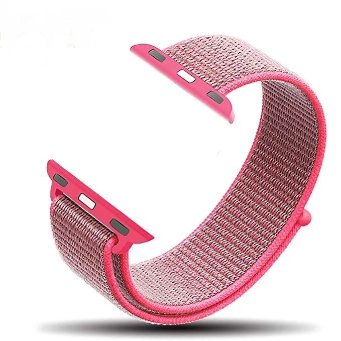 Hot Pink Нейлоновый спортивный бесшовный ремешок Ремешки для наручных часов Apple Watch 5 Группа 44 мм, 42 мм, 40 мм 38 м Ремешок для наручных часов Iwatch серии 5/4/3/2/1 ремешок для часов - Цвет ремешка: Hot Pink