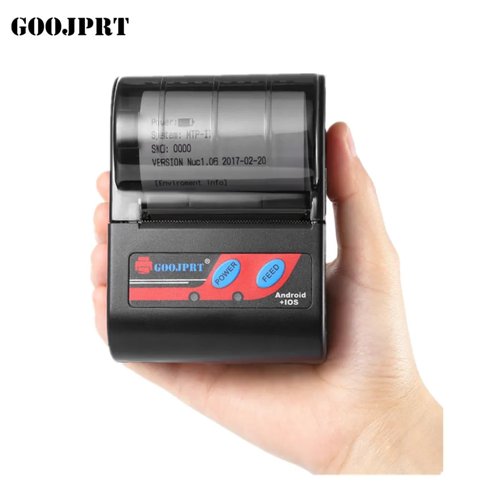 GOOJPRT Прямая доставка 58 мм Bluetooth термопортативный мобильный чековый принтер Android IOS