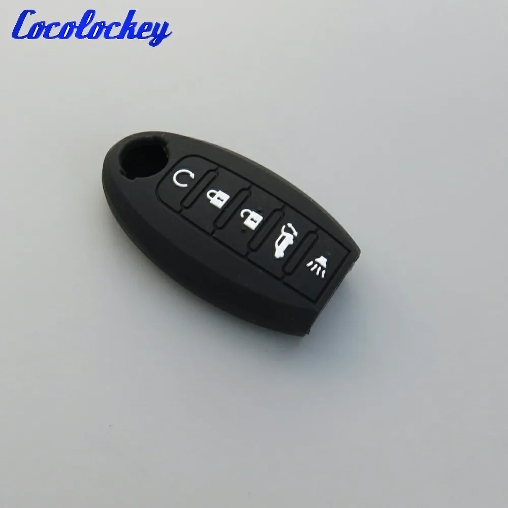 Cocolockey силиконовый чехол для ключа Nissan Pathfinder 5 кнопок Maxima автомобиля аксессуары