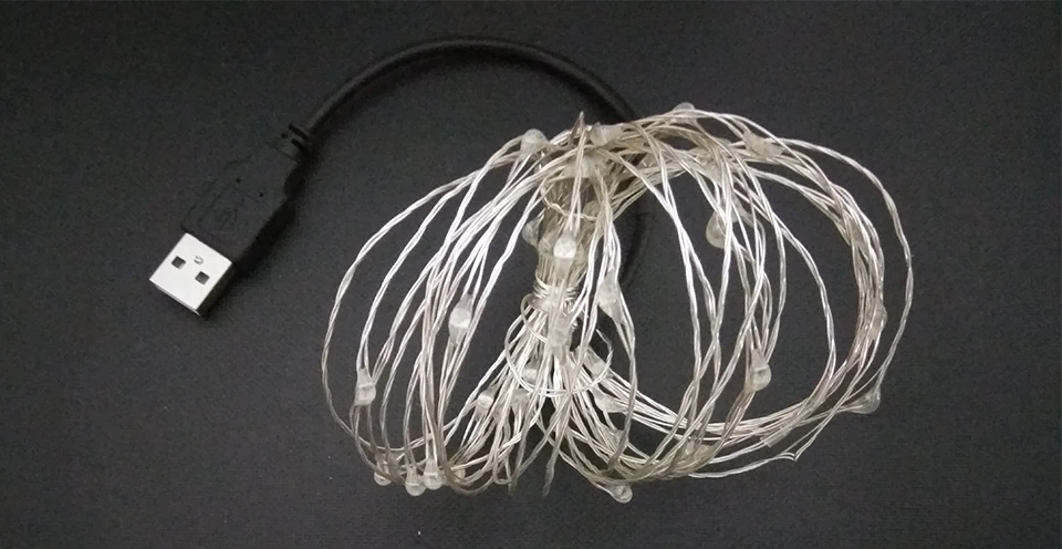 10 м 33 фута 100 светодиодная USB уличная светодиодная медная проволочная гирлянда, гирлянда для рождественского фестиваля, свадебной вечеринки, Декоративная гирлянда, сказочные огни