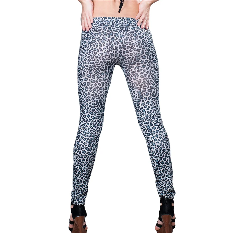 Леггинсы женские из искусственного леопарда пикантные модные супер мягкие