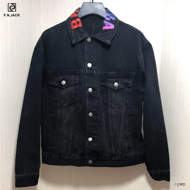 F.N.JACK New Arrival Black Men Denim Jackets Elastic Man Slim Fit Street wear Hip Hop Vintage Jacket For Male | Мужская одежда