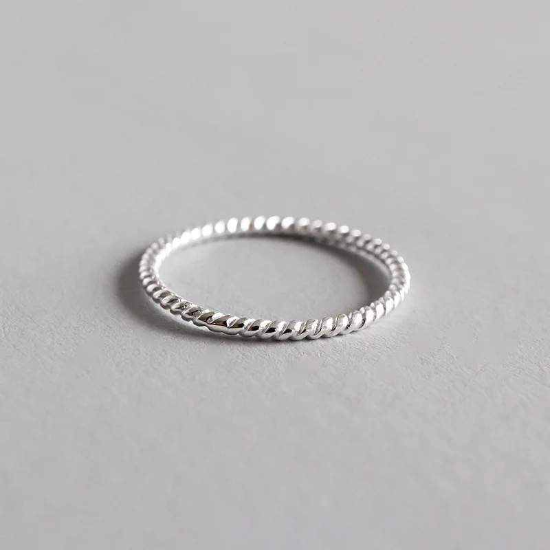 100% 925 Серебряные кольца для женщин Bijoux (украшения своими руками) модные 1 2 мм
