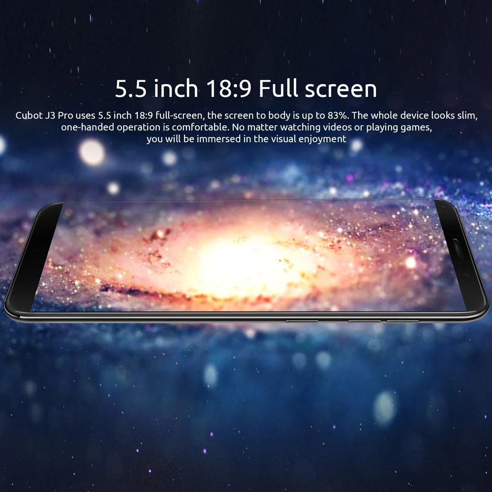 Мобильный телефон Cubot J3 PRO 4G, 5,5 дюймов, 18:9, полный дисплей, 16 Гб ПЗУ, 1 ГБ ОЗУ, 13 МП+ 2 МП, камера заднего вида, 2800 мАч, смартфон с отпечатком пальца