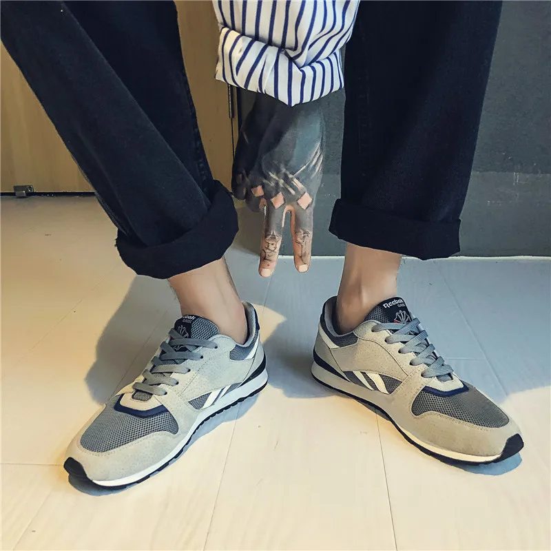 2019 men's casual shoes sneakers breathable Zapatillas Hombre fashion black gray jogging zapatos | Обувь